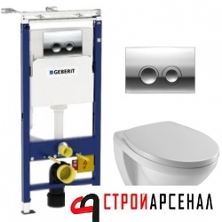 Унитаз Jacob Delafon Patio E4187 в комплекте с инсталляцией Geberit 458.122.21.1
