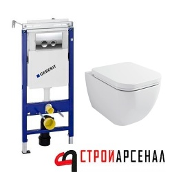 Комплект унитаза BelBagno Alpina BB10100CH с инсталляцией Geberit UP100 458.122.21.1